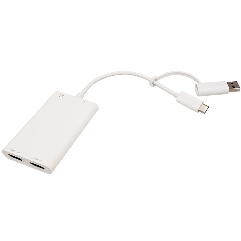 HDMI to USB 3.0 Audio/Video Card 4K Pass-through 1080P Capture 60FPS - White