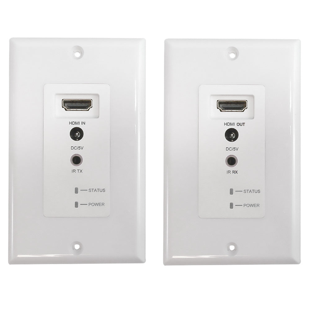HDMI Wall Plate Extender Over One Cat5e/6 UTP Cable 60M IR & 3D supp