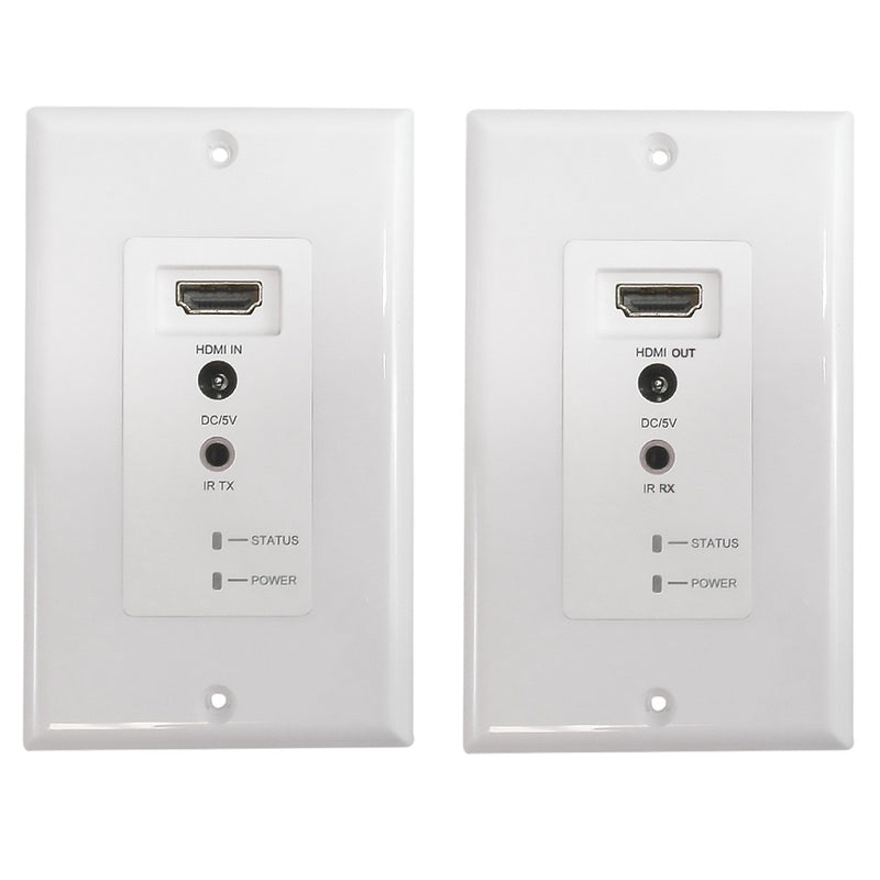 HDMI Wall Plate Extender Over One Cat5e/6 UTP Cable 60M - IR & 3D support