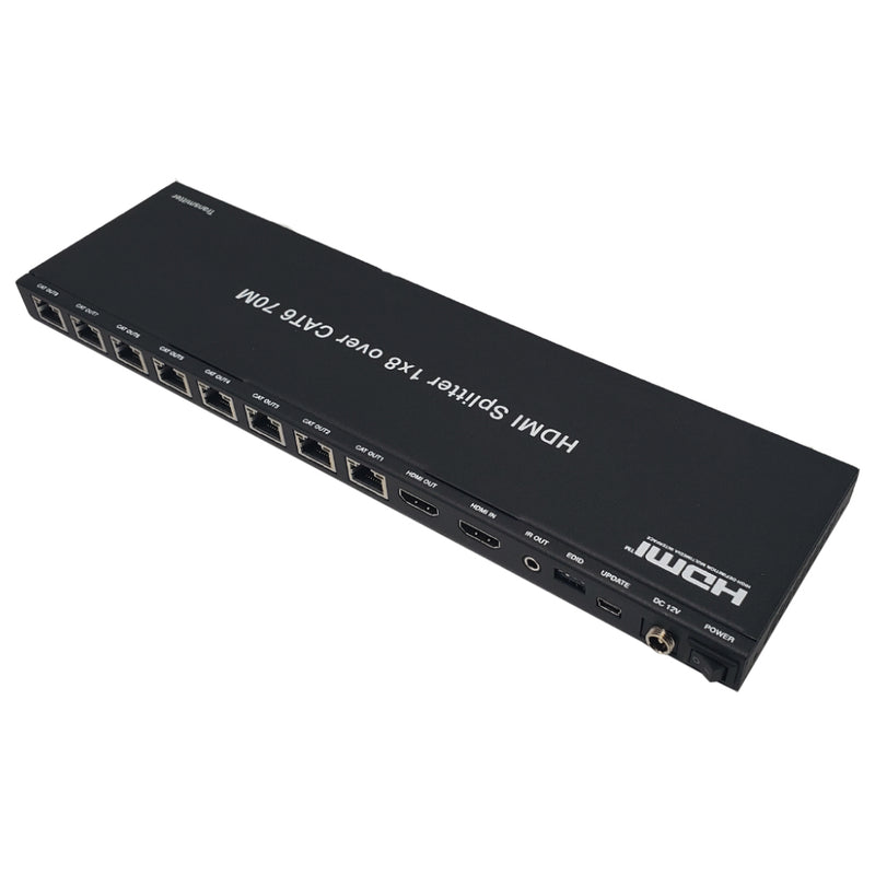 HDMI 8-port Extender Over One Cat6 Cable - 4K@30Hz YUV 4:4:4 - 40m
