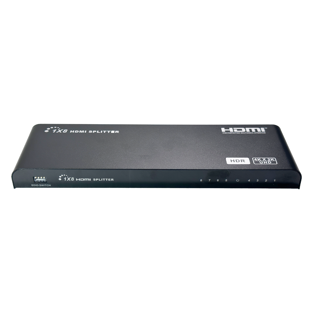 1x8 HDMI Splitter, 4Kx2K@60Hz, EDID, HDCP 2.2, YUV 4:4:4