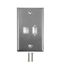 Single Gang - 1x ICDB - 1x Keystone  - Stainless Steel Wall Plate