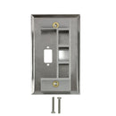Single Gang - 1x ICDB - 1x Keystone  - Stainless Steel Wall Plate