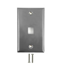 Single Gang, 1 x Keystone Stainless Steel Wall Plate