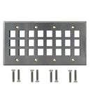 Four Gang - 24x Keystone - Stainless Steel Wall Plate