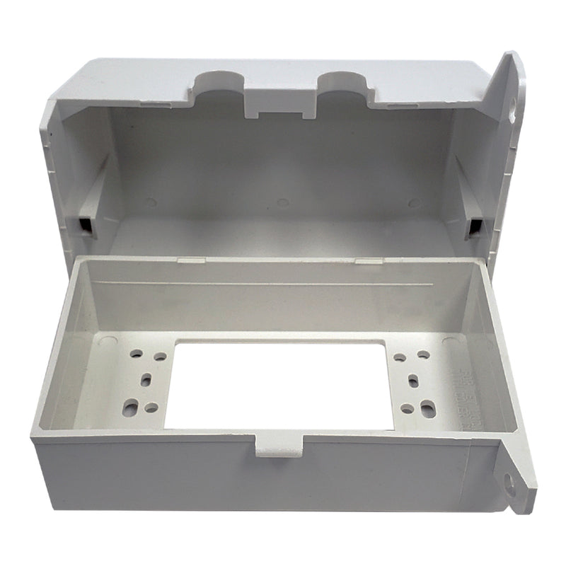 Outdoor Weather Proof Outlet Box, Single Gang Horizontal - White