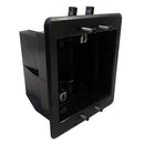 Recessed Box, Double Gang - Enclosed Back for A/V or Power - Black