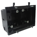 Recessed Box, Four Gang - Enclosed Back for A/V or Power - Black