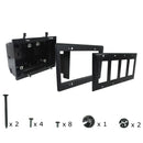 Recessed Box, Four Gang - Enclosed Back for A/V or Power - Black