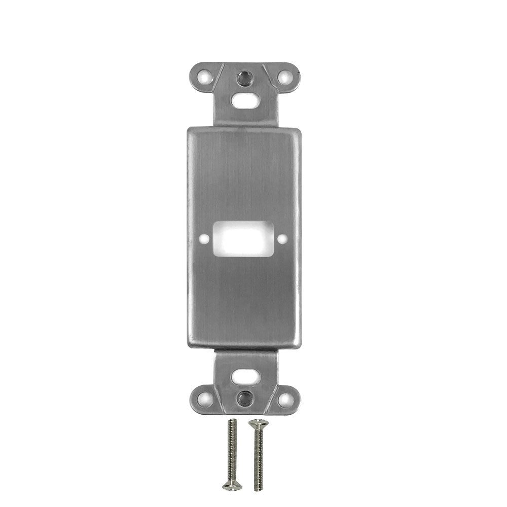 Decora Strap 1x ICDB Cutout - Stainless Steel Wall Plate