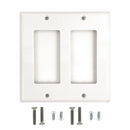 Decora Double Gang Wall Plate - White