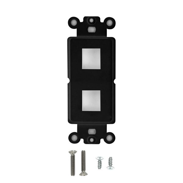 Decora Strap 2-Port Keystone - Black