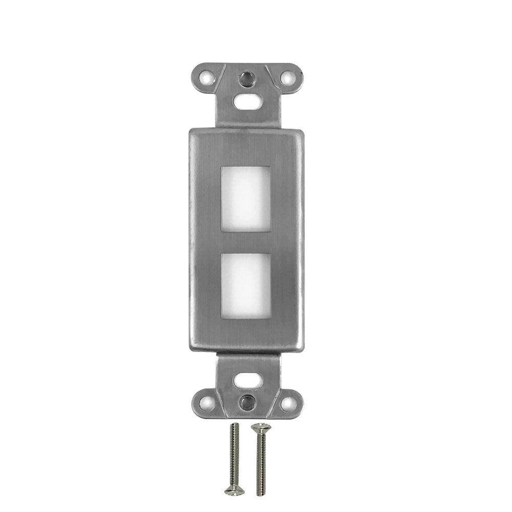 Decora Strap 2x Keystone - Stainless Steel Wall Plate