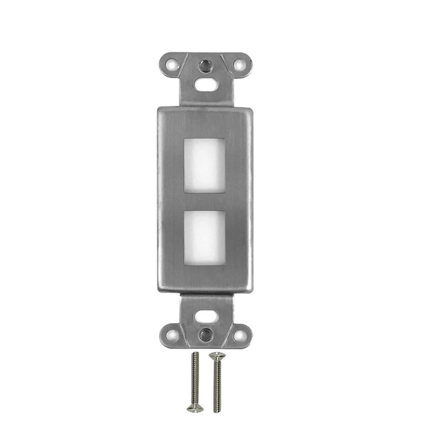 Decora Strap 2-Port Keystone - Stainless Steel