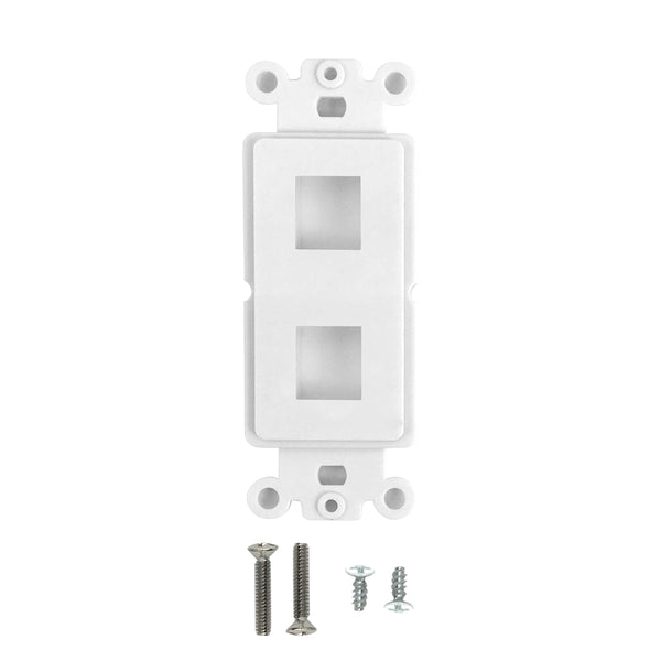 Decora Strap 2-Port Keystone - White