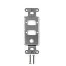 Decora Strap 2x DB9 Cutout - 1x 3/8" Hole Cutout - Stainless Steel Wall Plate