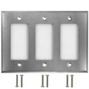 Decora Triple Gang - Stainless Steel Wall Plate