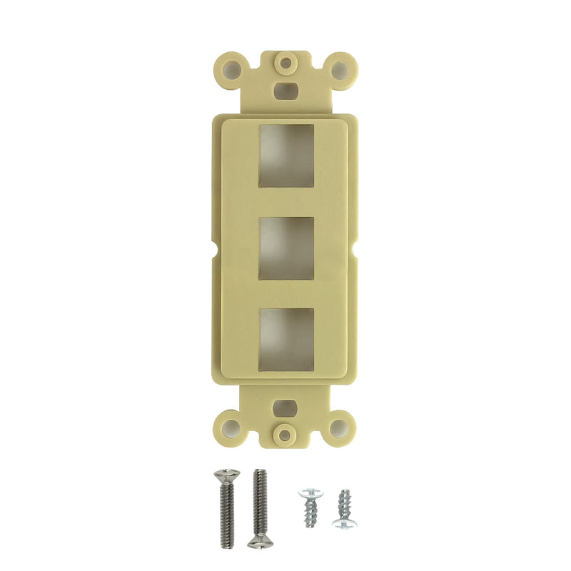 Decora Strap 3-Port Keystone - Ivory
