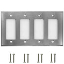 Decora Four Gang - Stainless Steel Wall Plate