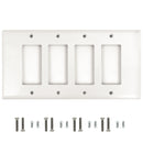 Decora Four Gang Wall Plate - White