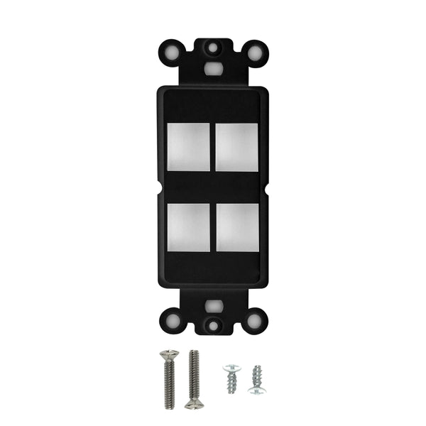 Decora Strap 4-Port Keystone - Black