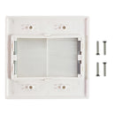 Cable Pass-through Wall Plate, Brush Style, Double Gang Decora - White