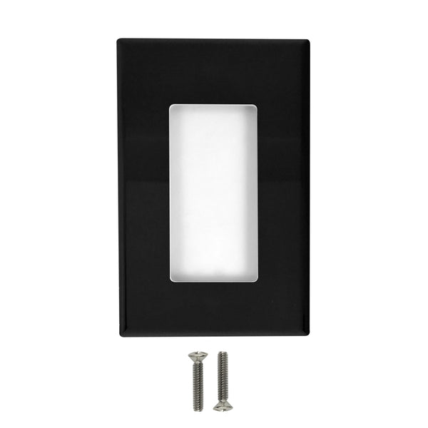 Decora Screw-Less Wall Plate Single Gang - Black