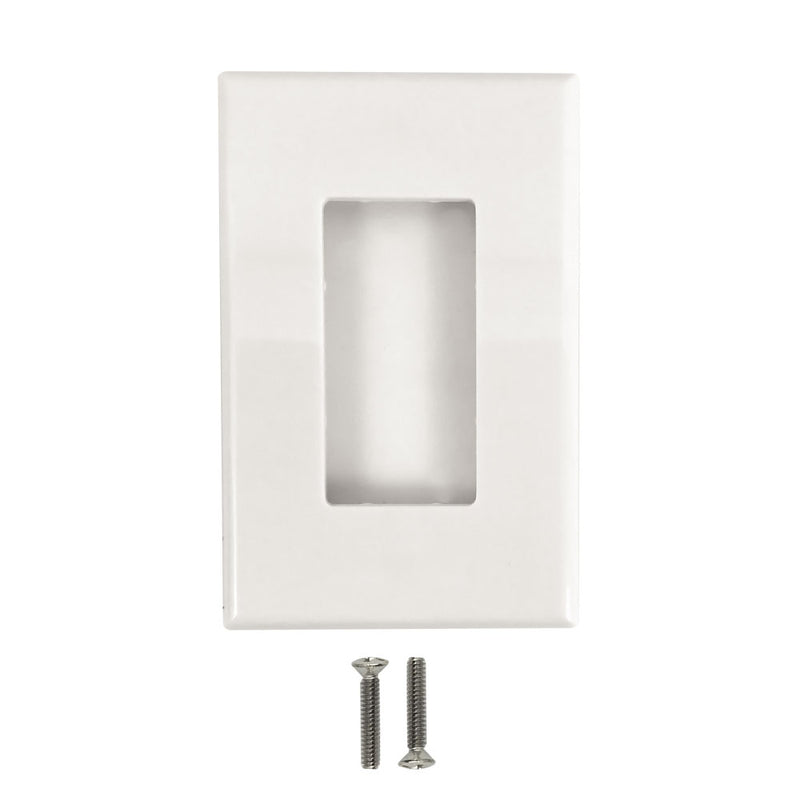Decora Screw-Less Single Gang Wall Plate - White