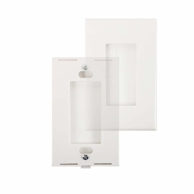 Decora Screw-Less Single Gang Wall Plate - White