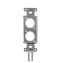 Decora Strap 2x XLR Cutout - Stainless Steel Wall Plate