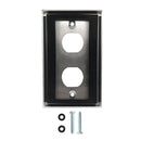 Single Gang - 2x Ethernet Bulkhead Hole - IP44 Rated - Stainless Steel Wall Plate