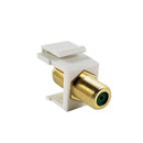 F-Type Female/Female Keystone Wall Plate Insert, Gold Plated (3Ghz Insert)