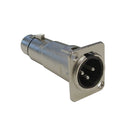 XLR Male D-Cut to XLR Female - Nickel