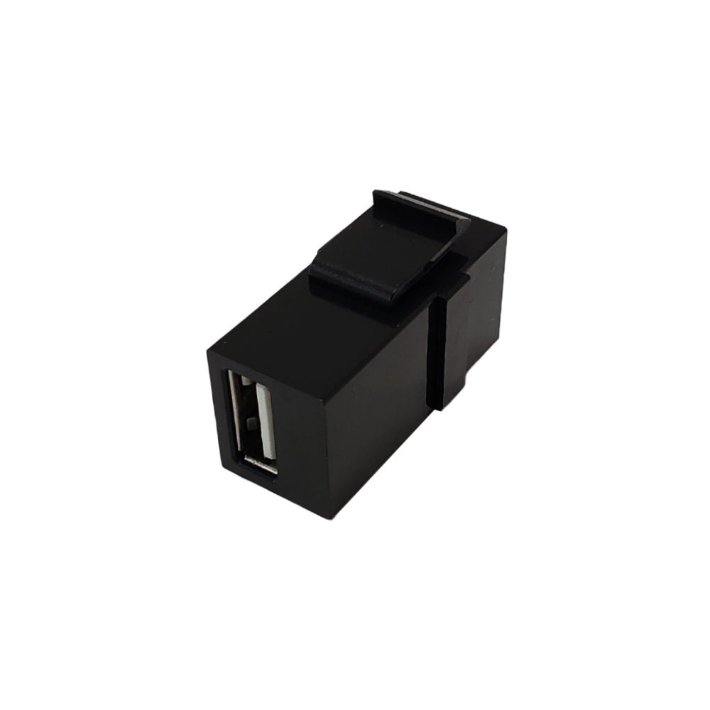 Usb Insert Box USB 2.0 A/A Keystone Wall Plate Insert - Black