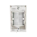 Cable Pass-Through Wall Plate - Brush Style with Wall Clip - Single Gang - White