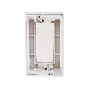 Cable Pass-Through Wall Plate with built-in Wall Clip - Single Gang - White