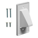 Cable Pass-through Wall Plate, Single Gang Reversible - White