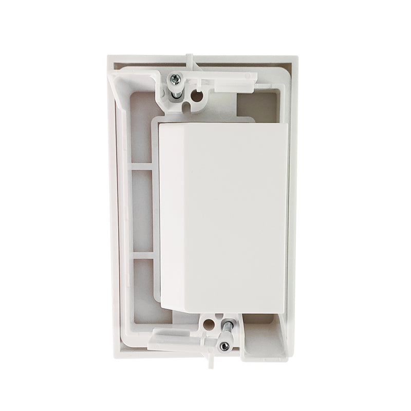 Cable Pass-Through Plate with built-in Wall Clip Side Exit Single Gang - White