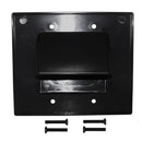 Cable Pass-through Wall Plate, Double Gang - Black