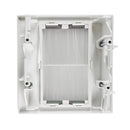 Cable Pass-Through Wall Plate - Brush Style with Wall Clip - Double Gang - White