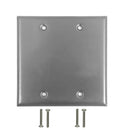 Double Gang - Blank - Stainless Steel Wall Plate