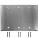Triple Gang, Blank Stainless Steel Wall Plate