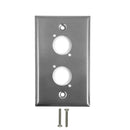 Single Gang - 2x D-Cut - Stainless Steel Wall Plate