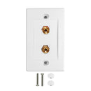 1 Pair Banana Clip Wall Plate Kit - White