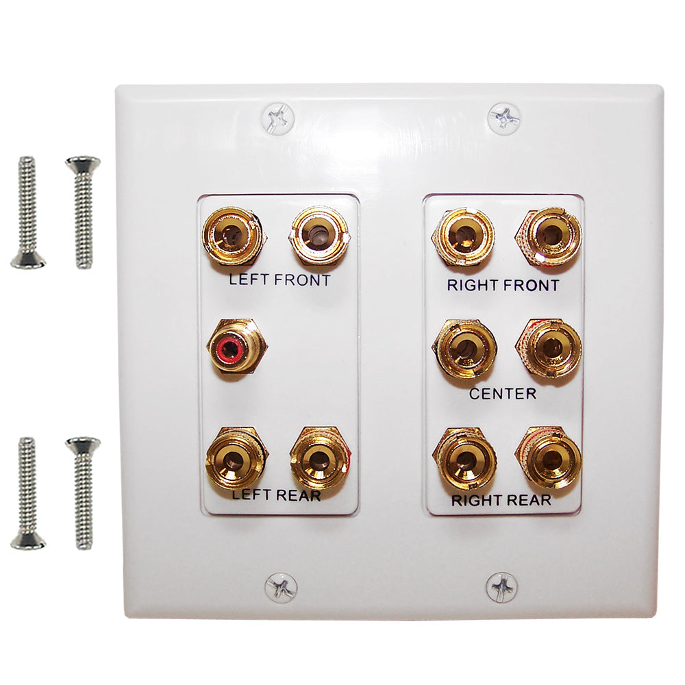 5.1 Surround Sound Wall Plate Kit Decora White