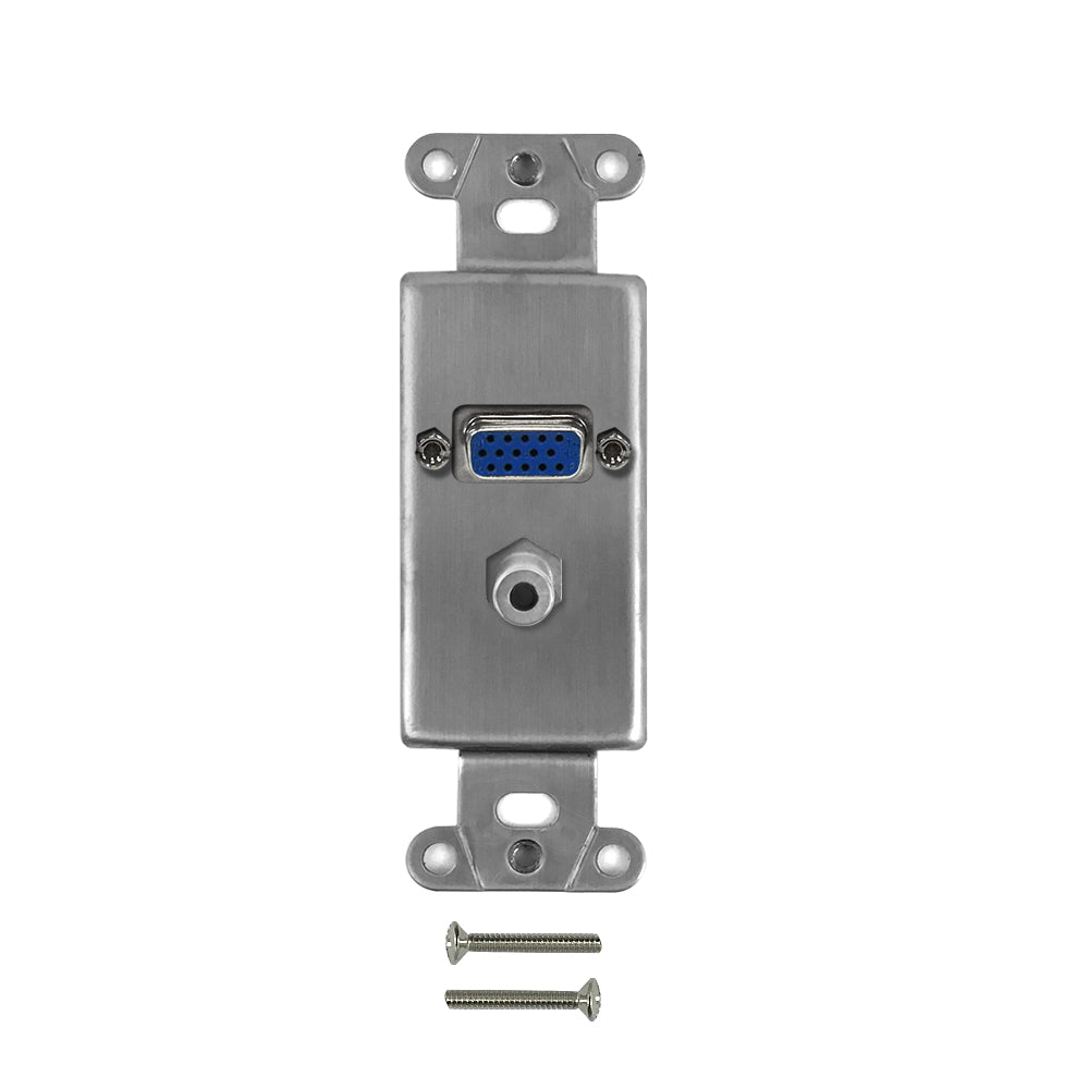 Stainless Steel Decora Strap - 1x VGA + 1x 3.5mm