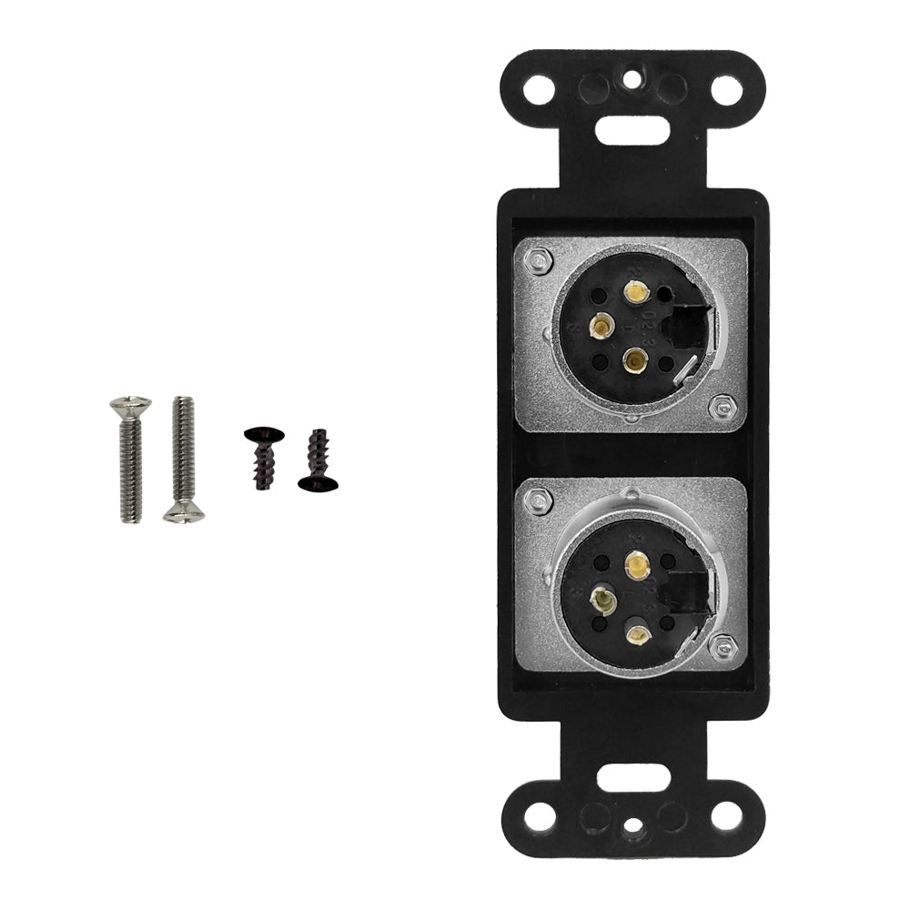 Black Decora Strap - 2x XLR Male