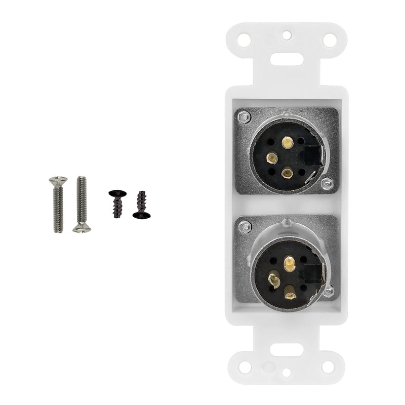 White Decora Strap - 2x XLR Male