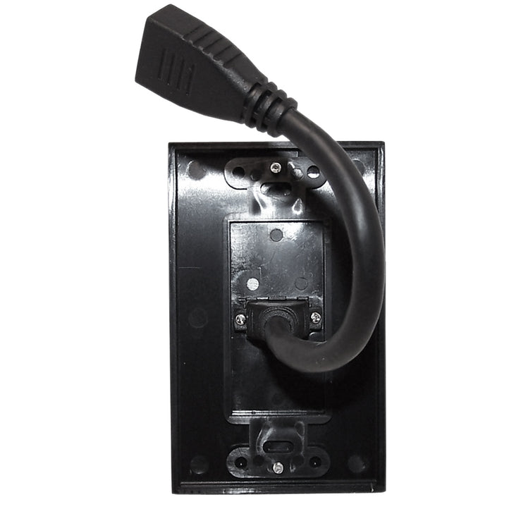 1-Port HDMI Wall Plate Kit Decora Black