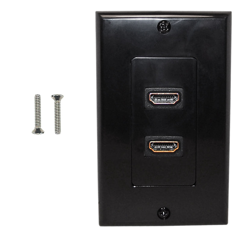 Presa A Muro Riteav Con 1 Porta HDMI E 15A, Colore Brown/Black, Piastra Decora, Facile Connessione Tool-less